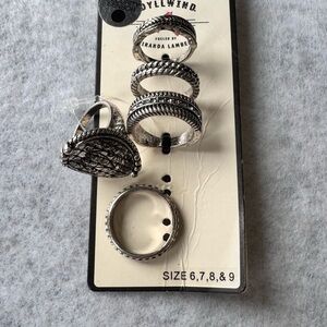 IDYLLWIND- 5 Pieces Silver Rings